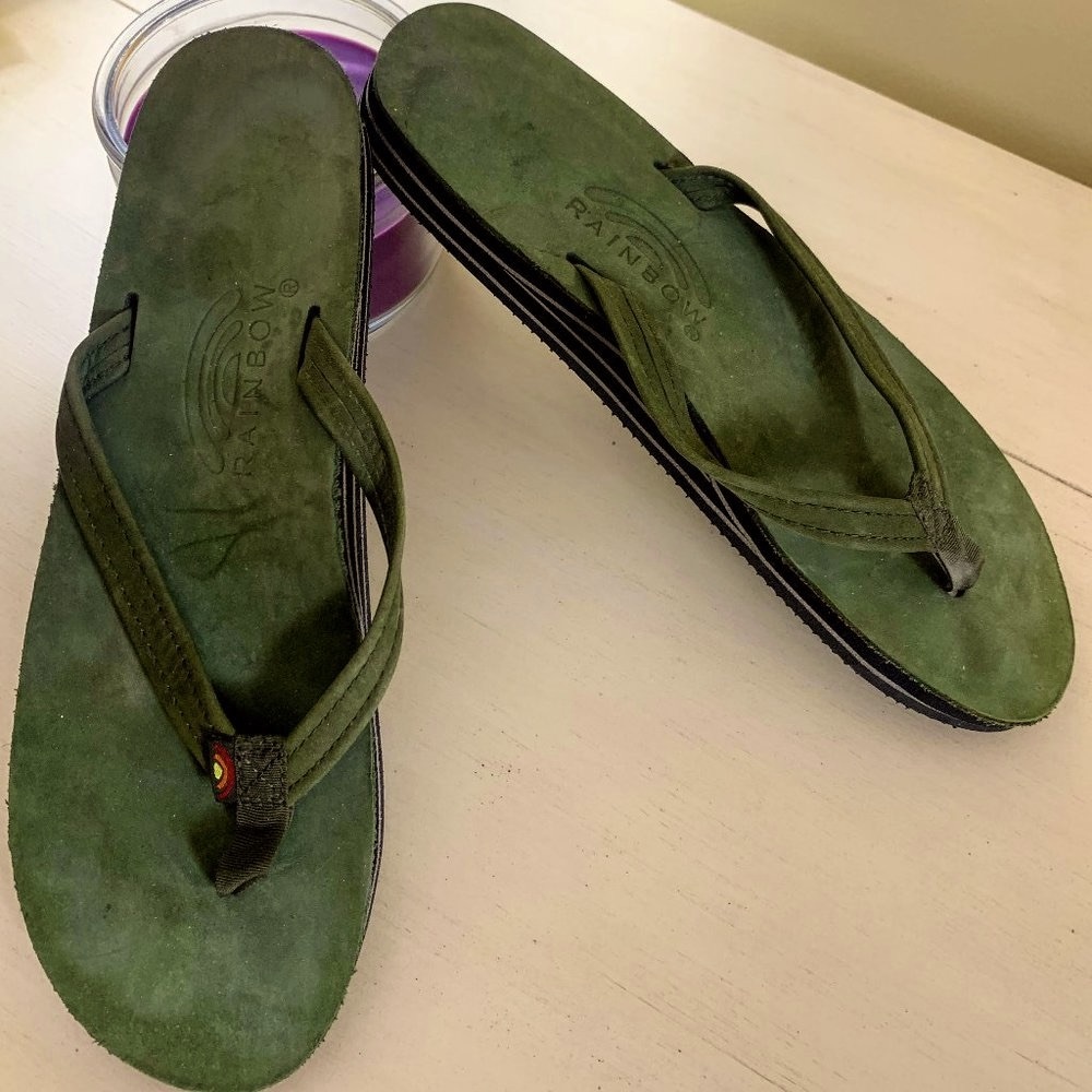 Rainbow Flip Flops - Thong Size 7.5-8 Med Women's